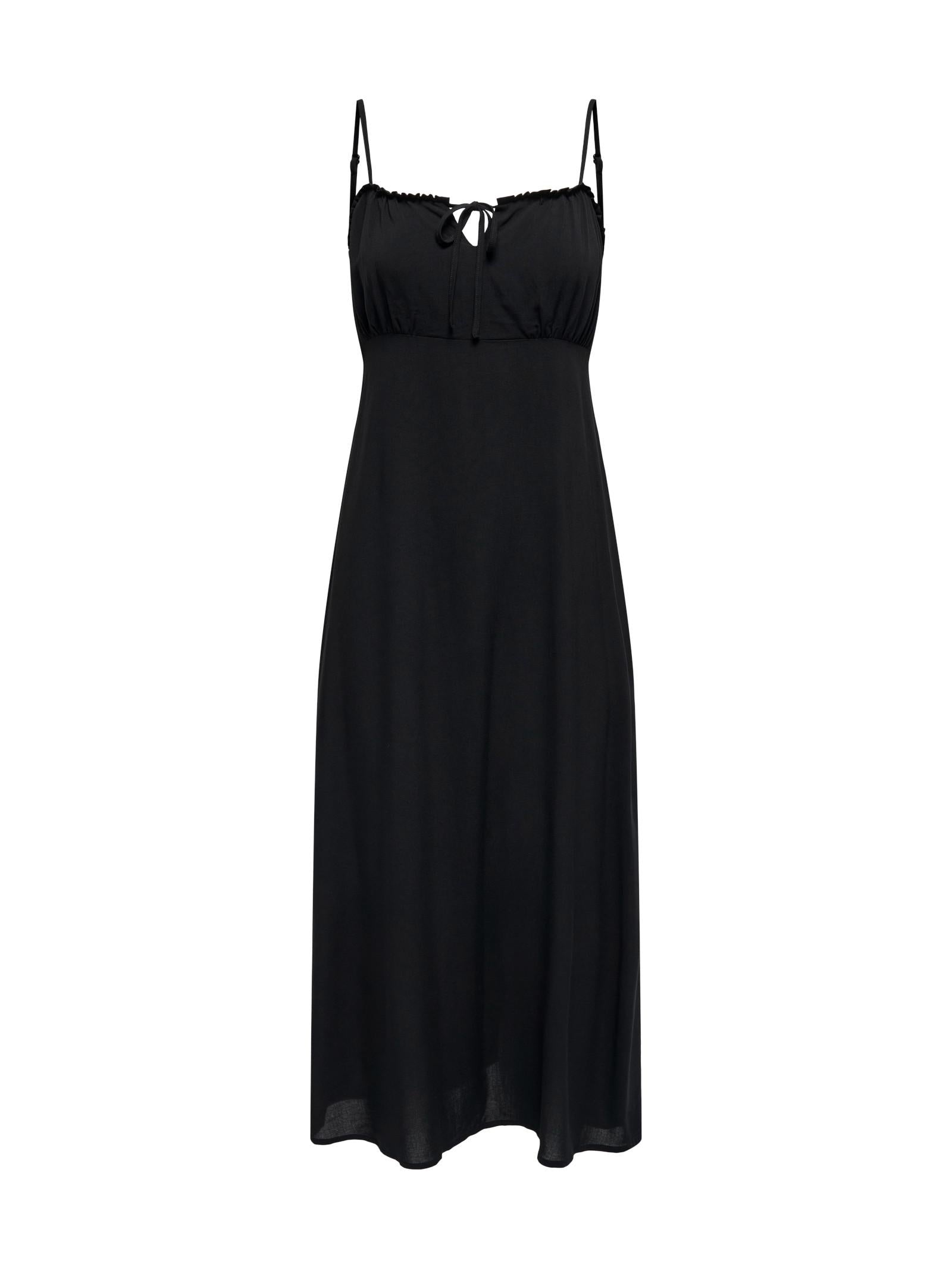Abito Only Nelly Nero lungo smanicato con balza 15322844 /Black ONLY 