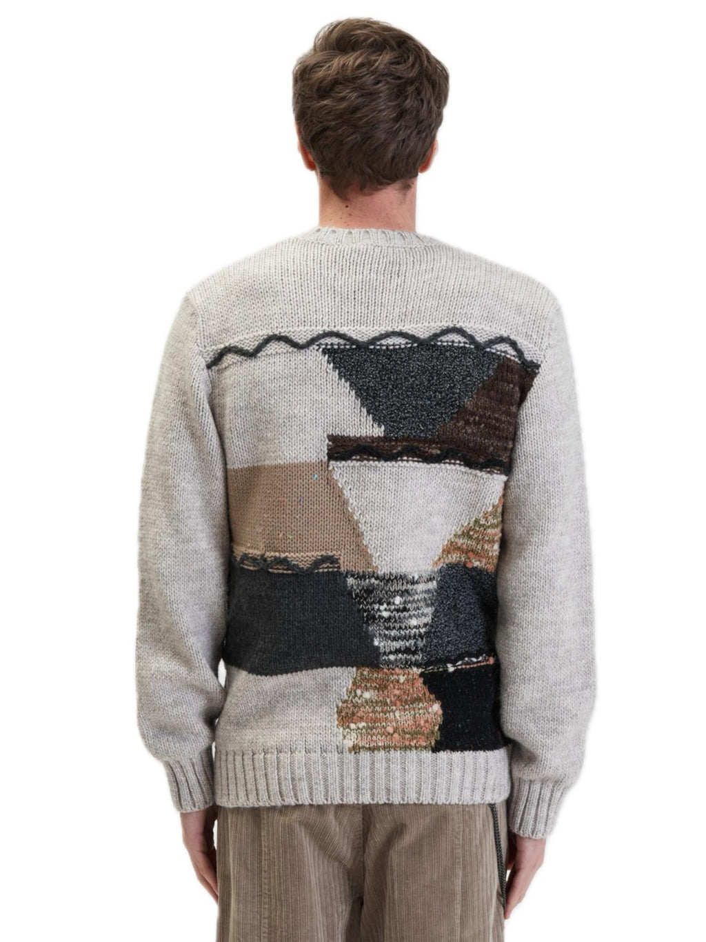 Maglia Uomo Beige girocollo