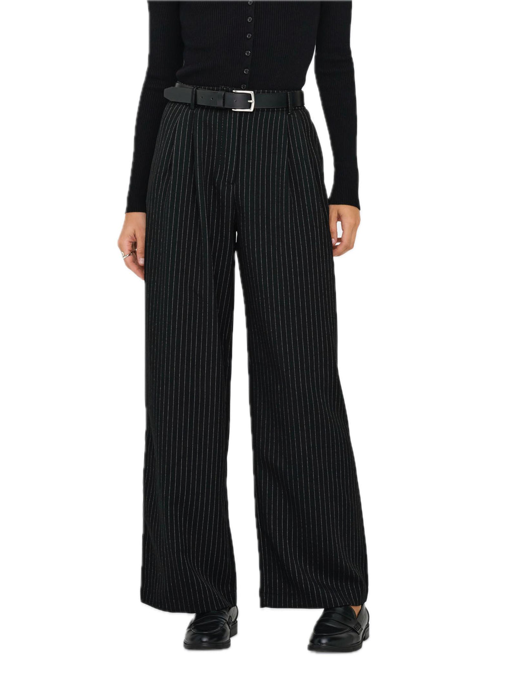 Pantalone Only Reina Nero a righe 15349616 /Black ONLY 