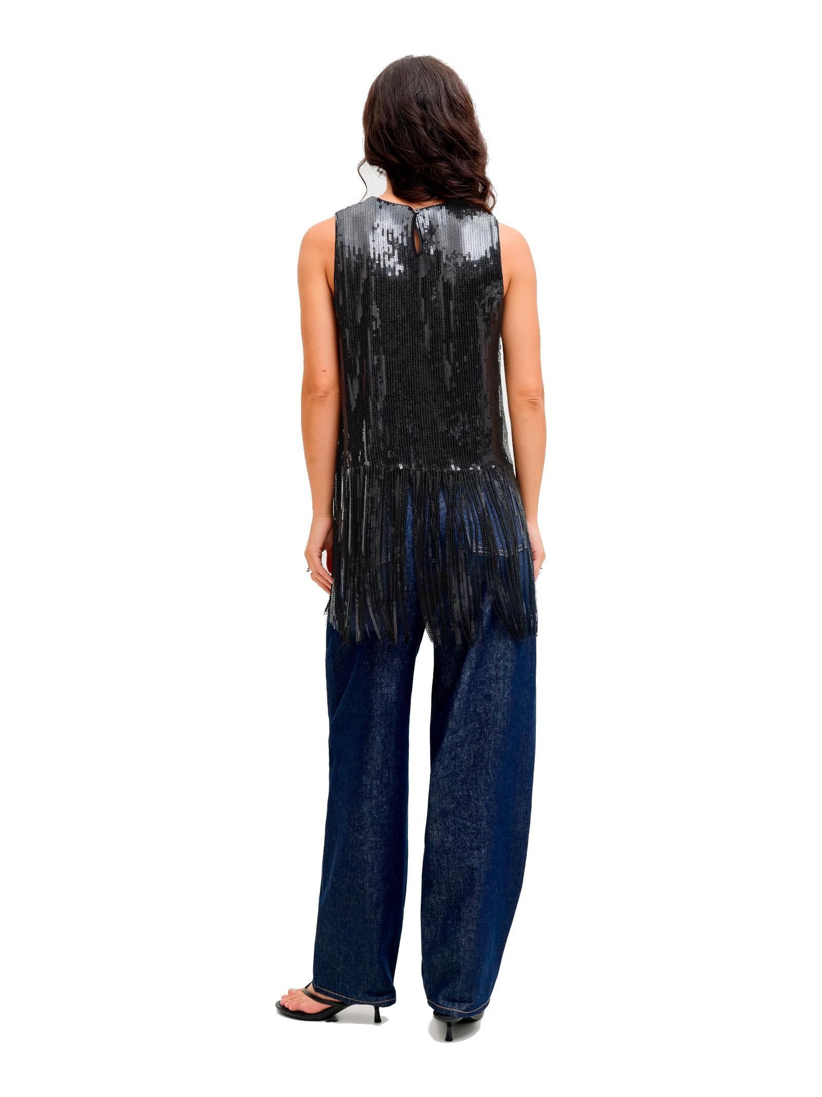 T-shirt JJXX Jada Nero con paillettes 12284993 /Black JJXX 