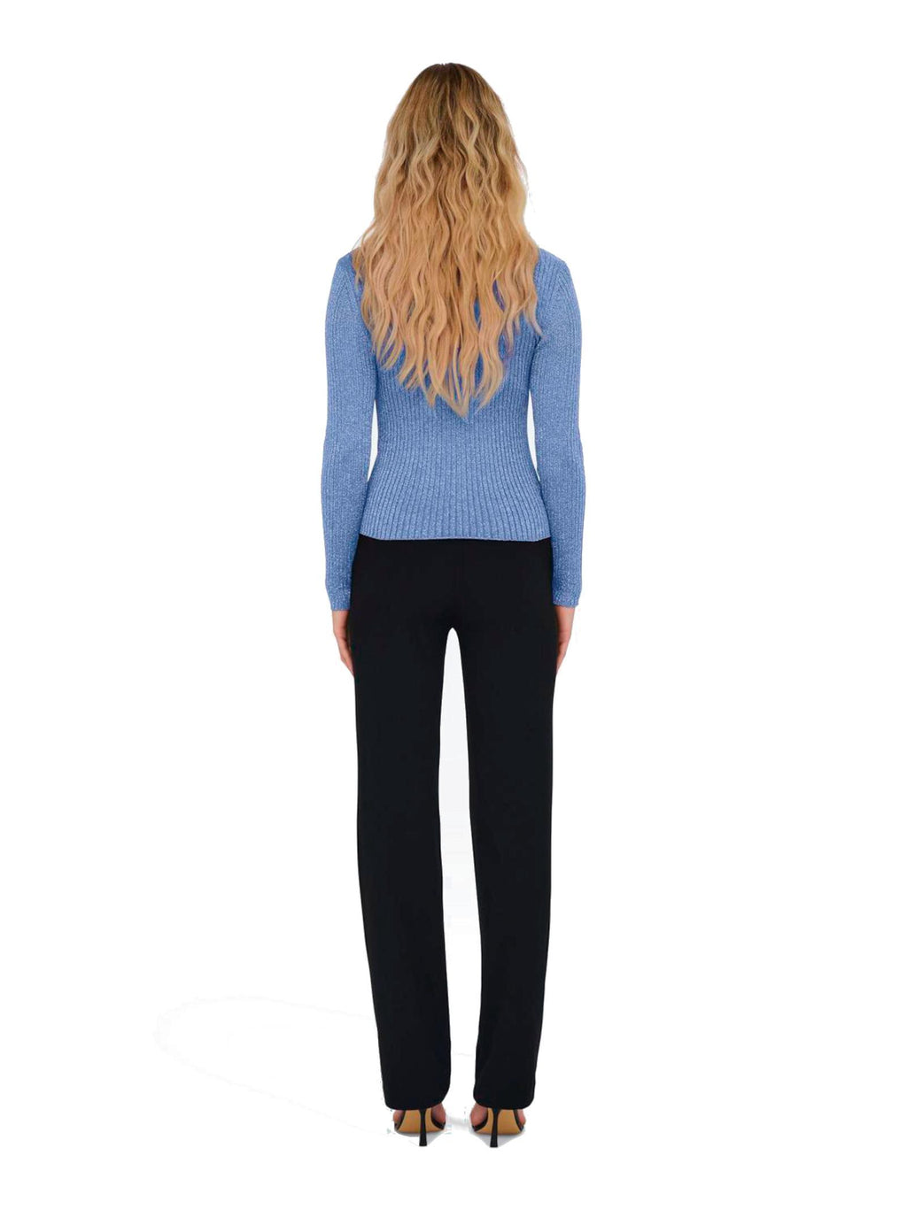 Maglia JDY Plum Azzurro  in lurex 15330569 /Ultramarine JDY 