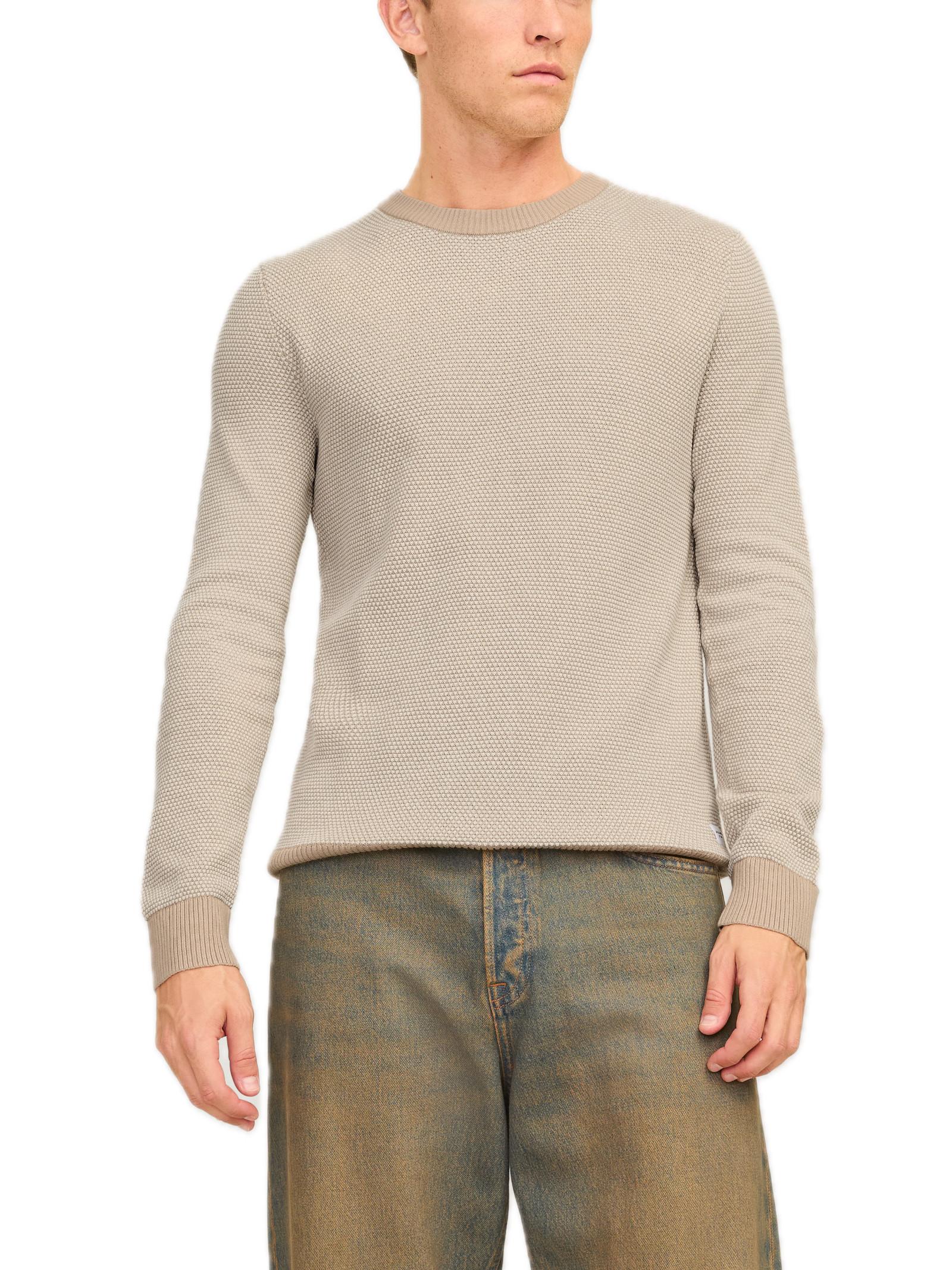 Maglia Jack & Jones Globe Beige girocollo 12258139 /Oatmeal JACK & JONES 