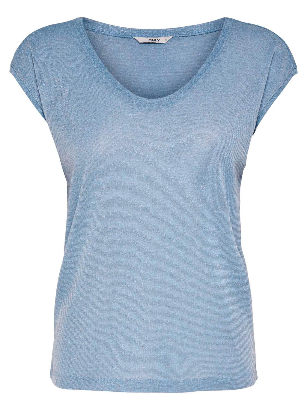 T-Shirt Only Celeste Silver in lurex 15136069 /Halogen Blue ONLY 