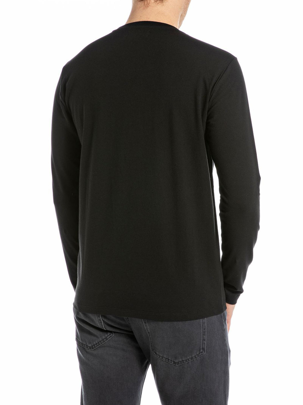 T-shirt Replay Nero Basic manica lunga M3233 098 REPLAY 
