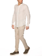 Camicia Gianni Lupo Bianco Basic in lino GL7619S WHITE GIANNI LUPO 