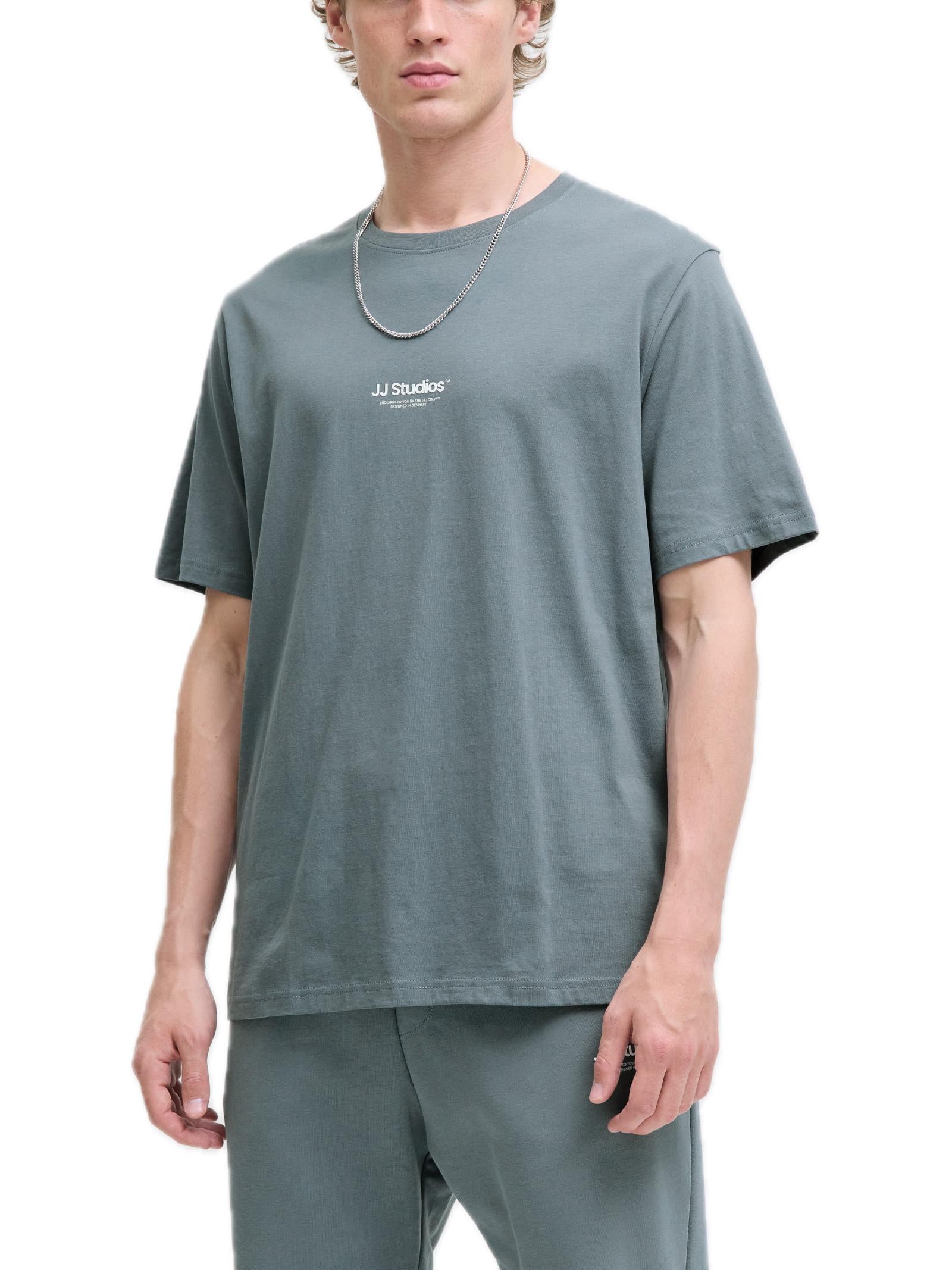T-shirt Jack & Jones Soho Petrolio con mino logo gommato 12278787 /Stormy Weather JACK & JONES 