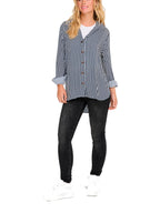 Camicia JDY Blu bianco Laurel maniche 3/4 15329311 /Sky Captain JDY 