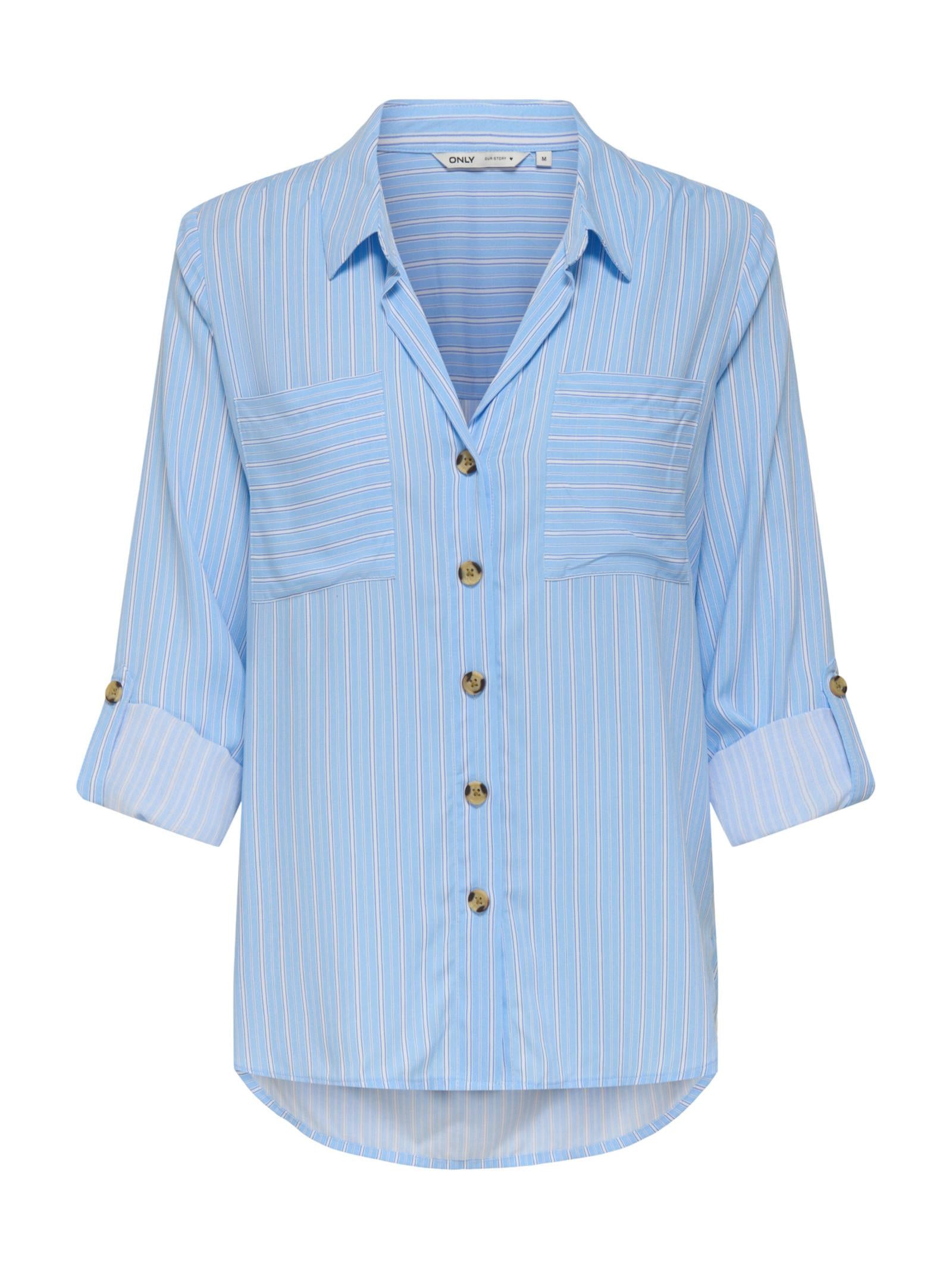 Camicia Only Yasmin Celeste con scollo a V 15281677 SERENITY SILVA ONLY 