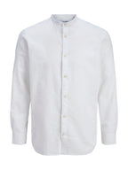 Camicia Jack & Jones Bianco Summer corenana misto lino 12289184 /White JACK & JONES 