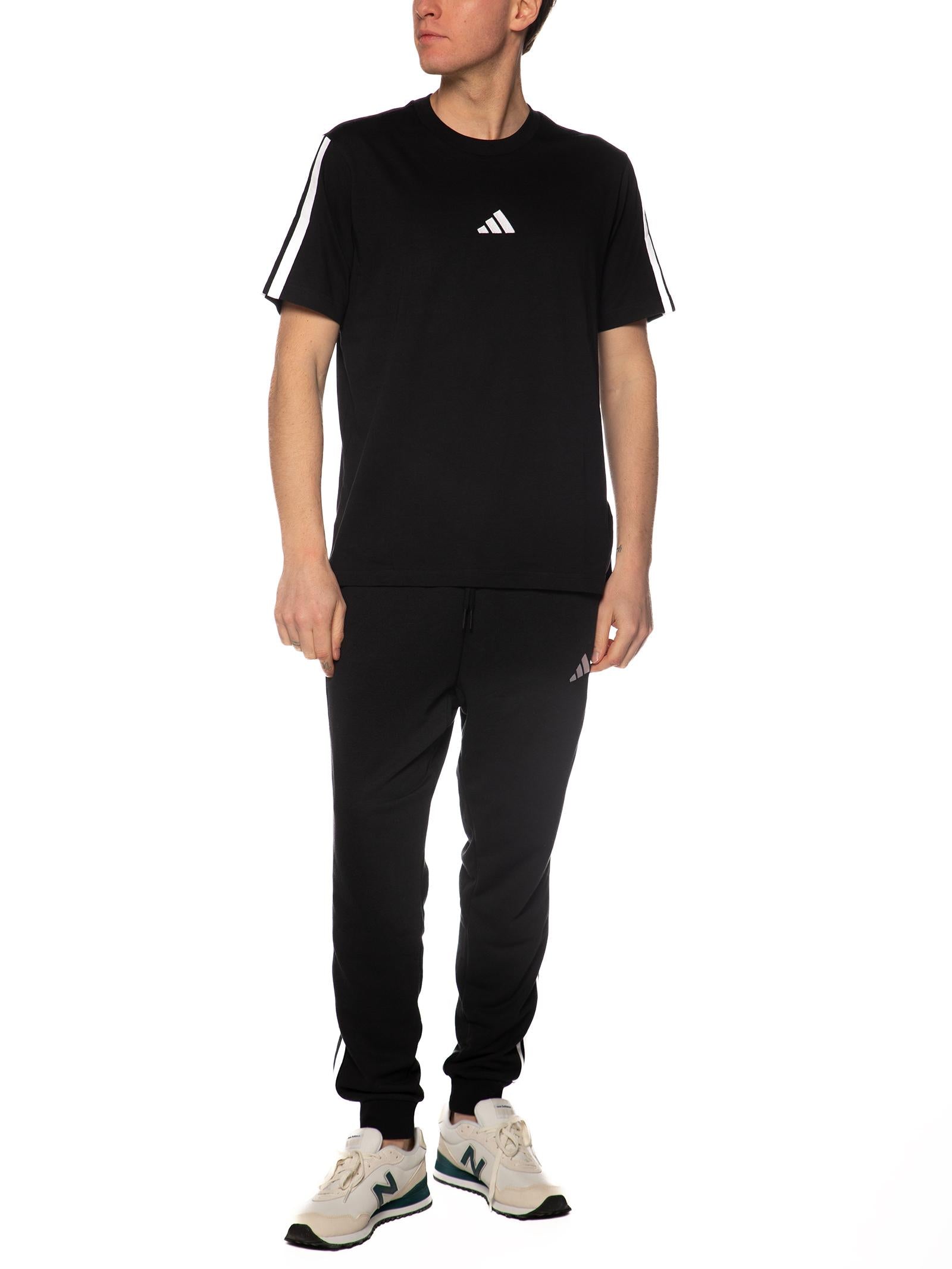 T-shirt Adidas Nero logo piccolo banda JW1949 NERO ADIDAS 