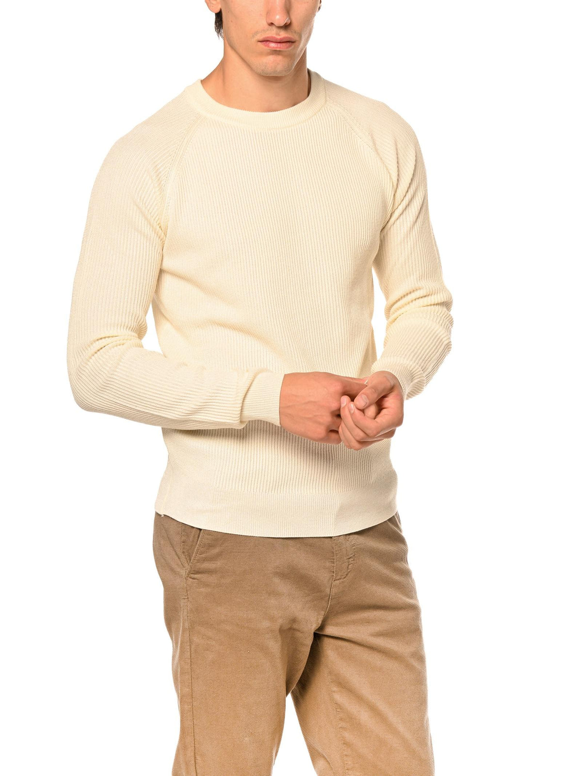 Maglia Seinse Panna girocollo a coste MI3169 PANNA SEINSE 