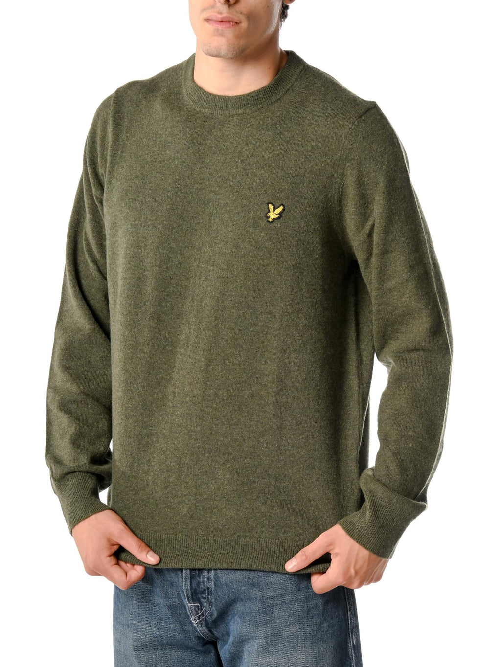 Maglia Lyle & Scott Verde misto lana KN2114VC DEEP DEPTHS MARL LYLE & SCOTT 