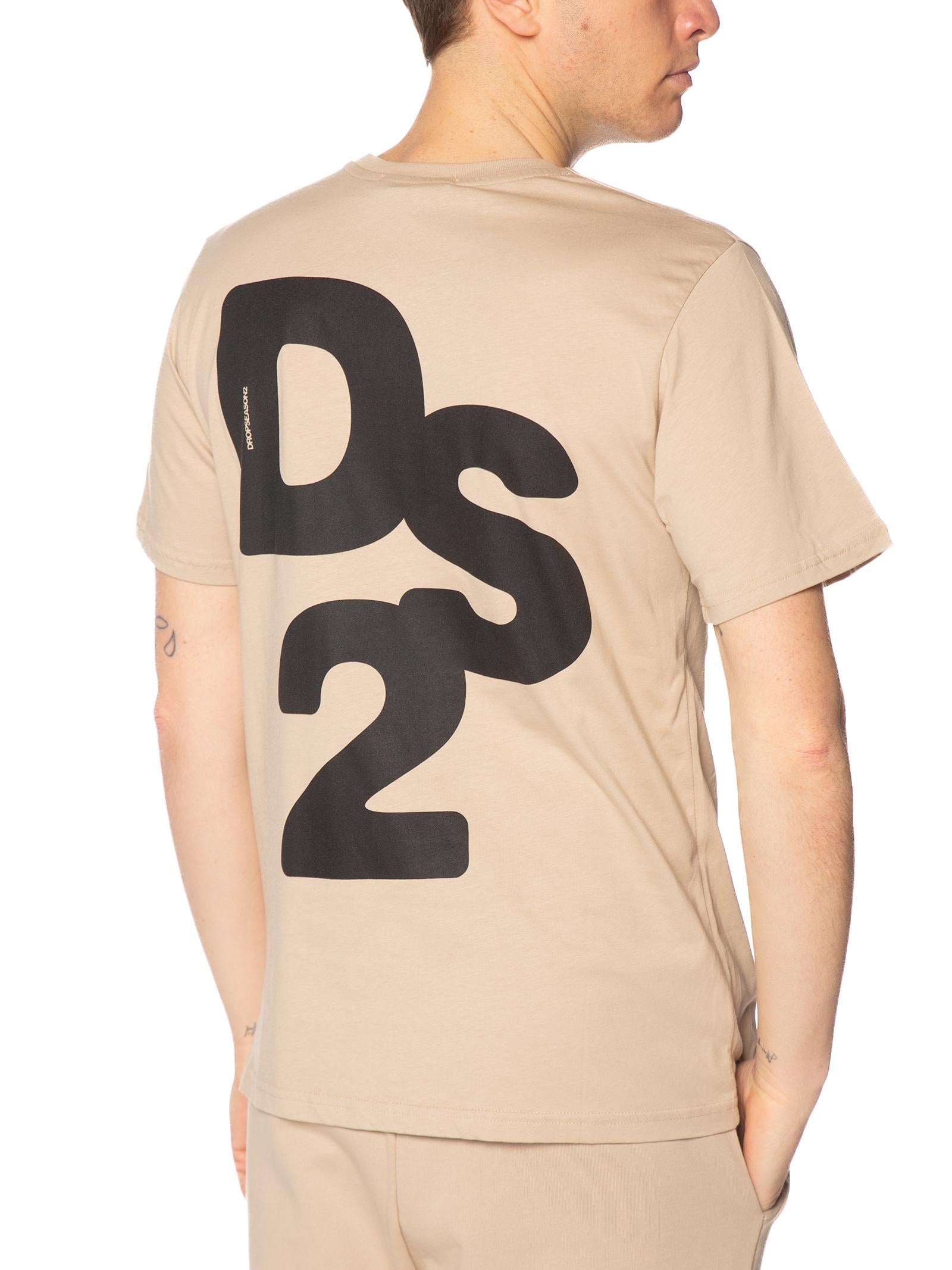 T-shirt DS2 Sabbia girocollo ricamo SS26229 SABBIA DS2 