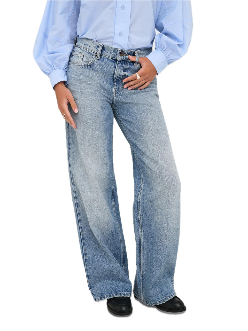 Jeans Only Hope Blue Denim Wide fit 15352047 /Medium Blue Denim ONLY 