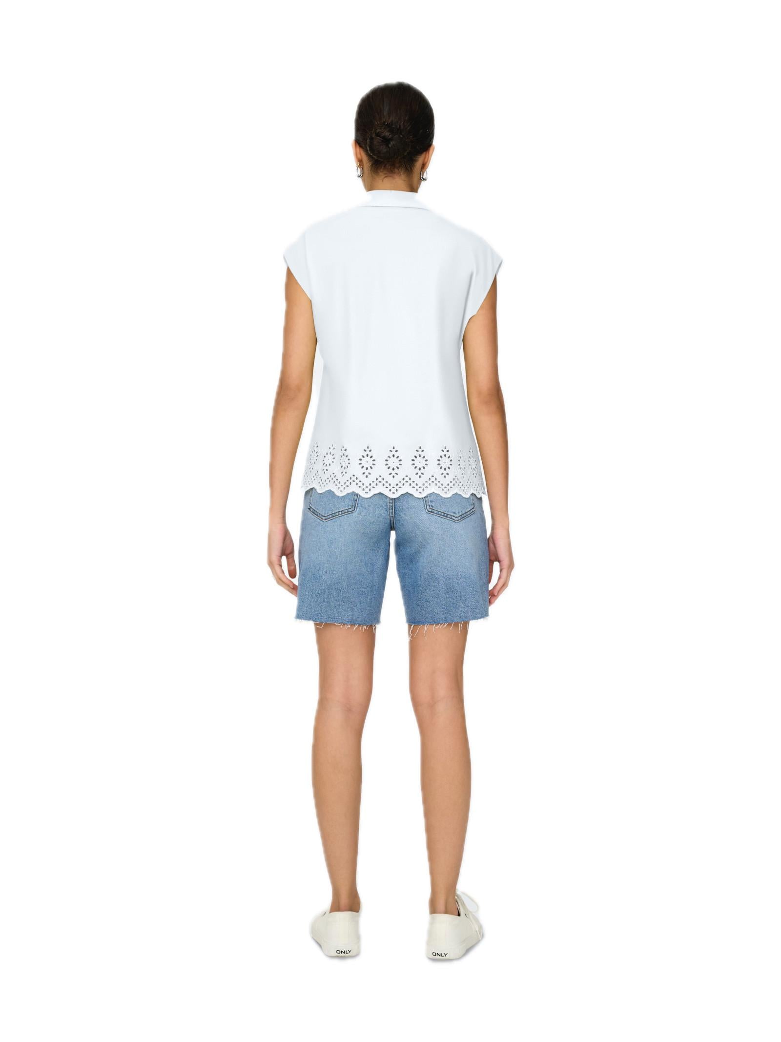 Camicia Only Bianco Lou a maniche corte 15342569 /Bright White ONLY 