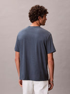 T-shirt Calvin Klein Blu polvere Monologo LV04RB862G R9F CALVIN KLEIN 