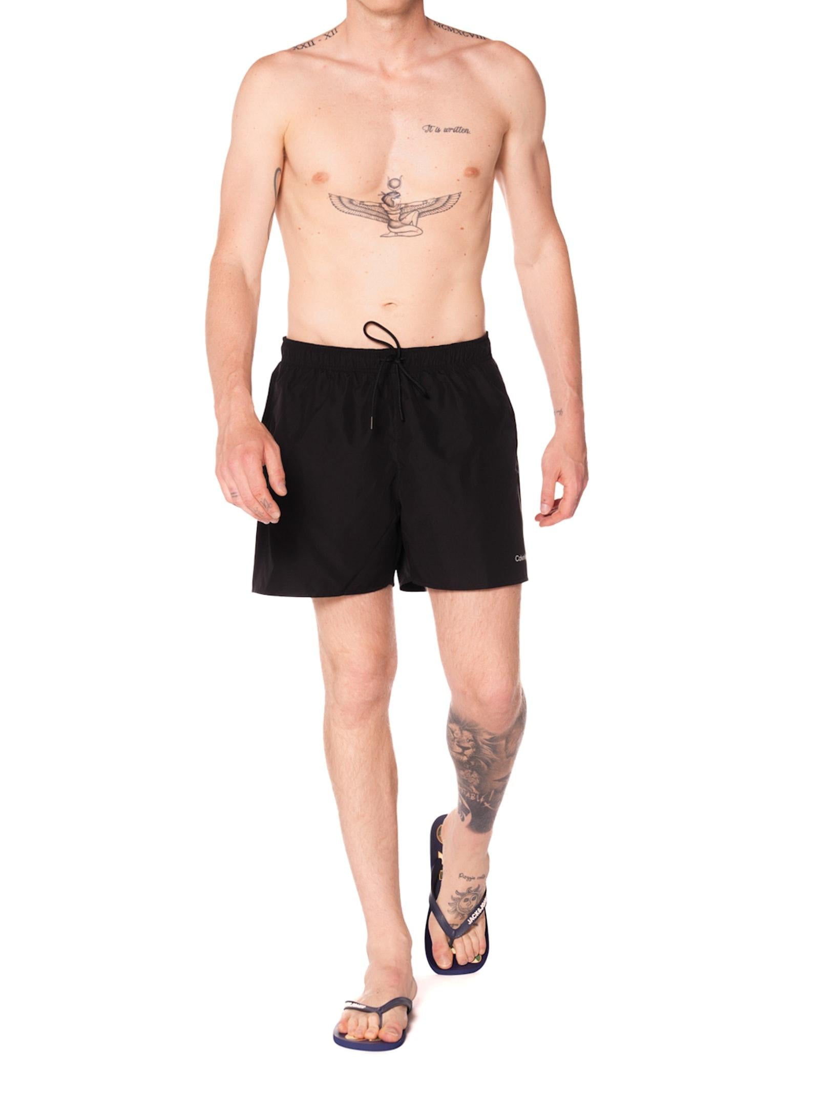 Costume Calvin Klein Drawsting Nero mini stampa KM01165 0R7NERO CALVIN KLEIN 