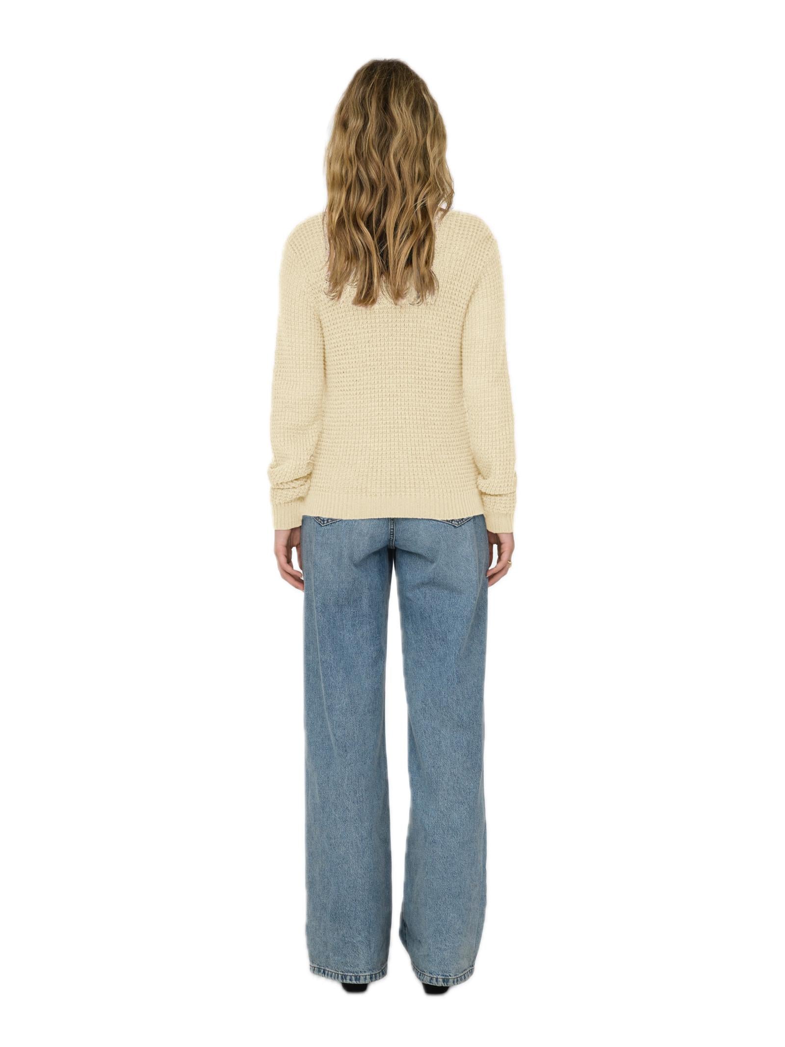 Maglia Jacqueline De Yong Ellen Panna scollo a V 15308897 /Whitecap Gray JDY 