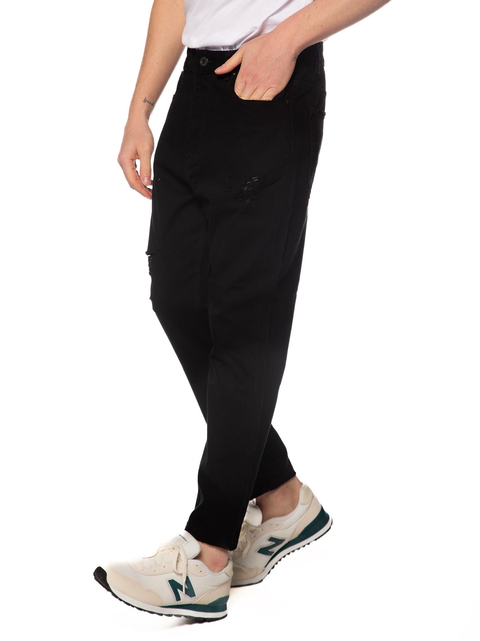 Jeans Gianni Lupo Nero Mike strappi GL2536YH NERO GIANNI LUPO 