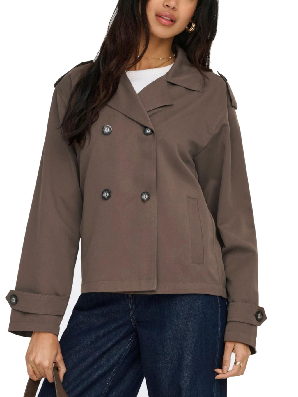 Trench Only Hannah Marrone corto 15371053 /Chocolate Martini ONLY 