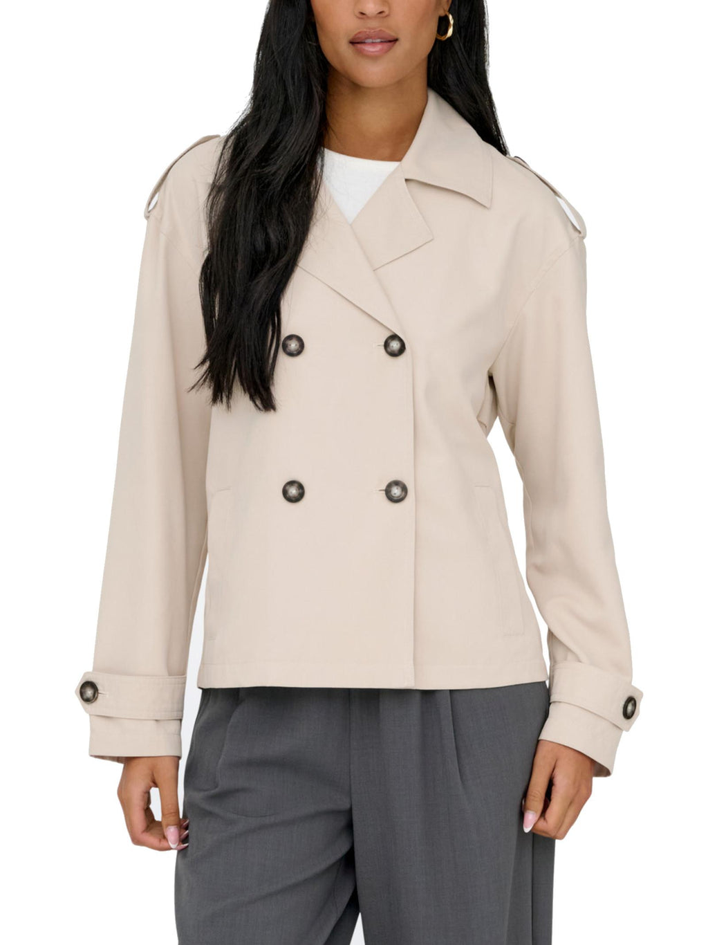 Trench Only Hannah Beige corto 15371053 /Humus ONLY 