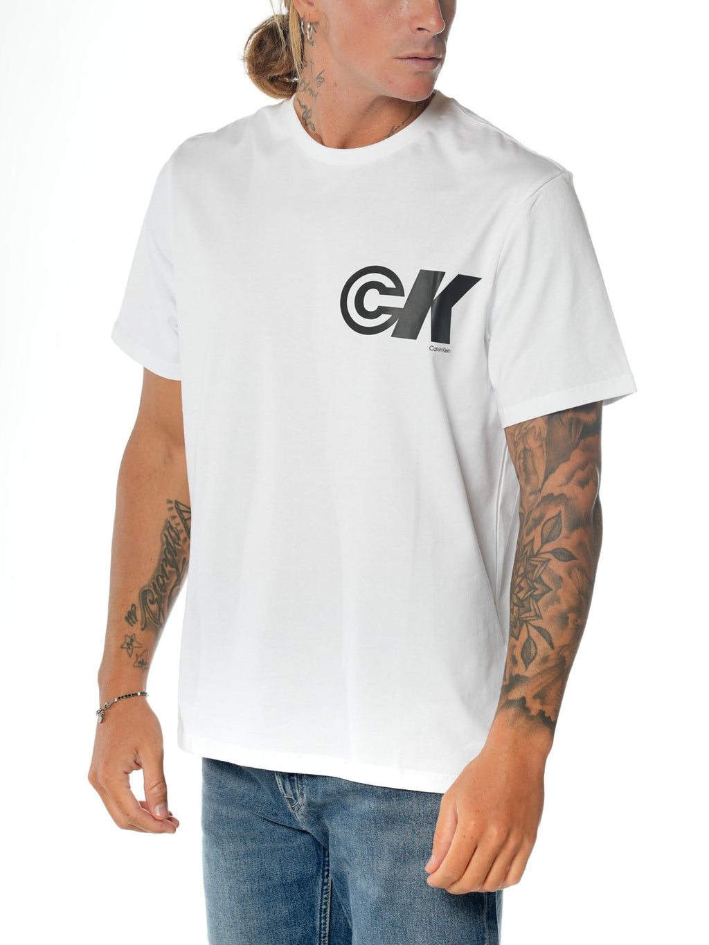 T-shirt Calvin Klein Bianco Sport Logo LV04RC835G YAA CALVIN KLEIN 
