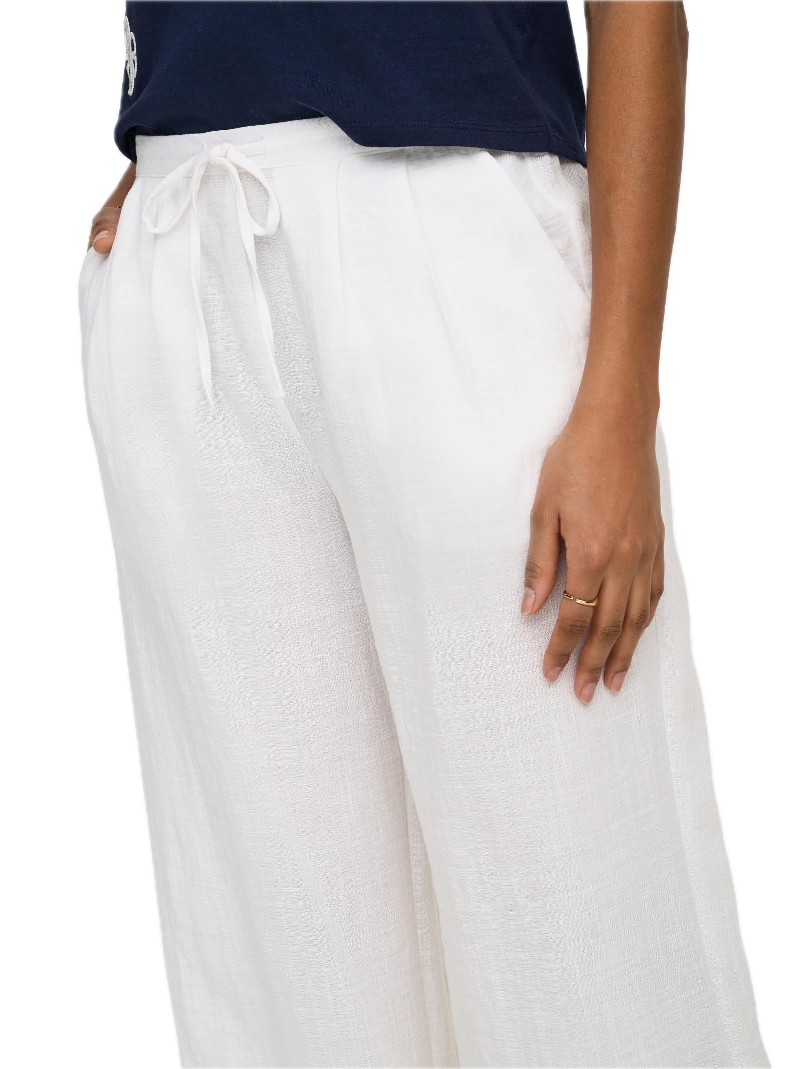 Pantalone Only Bianco Lita con elastico 15370273 /Bright White ONLY 