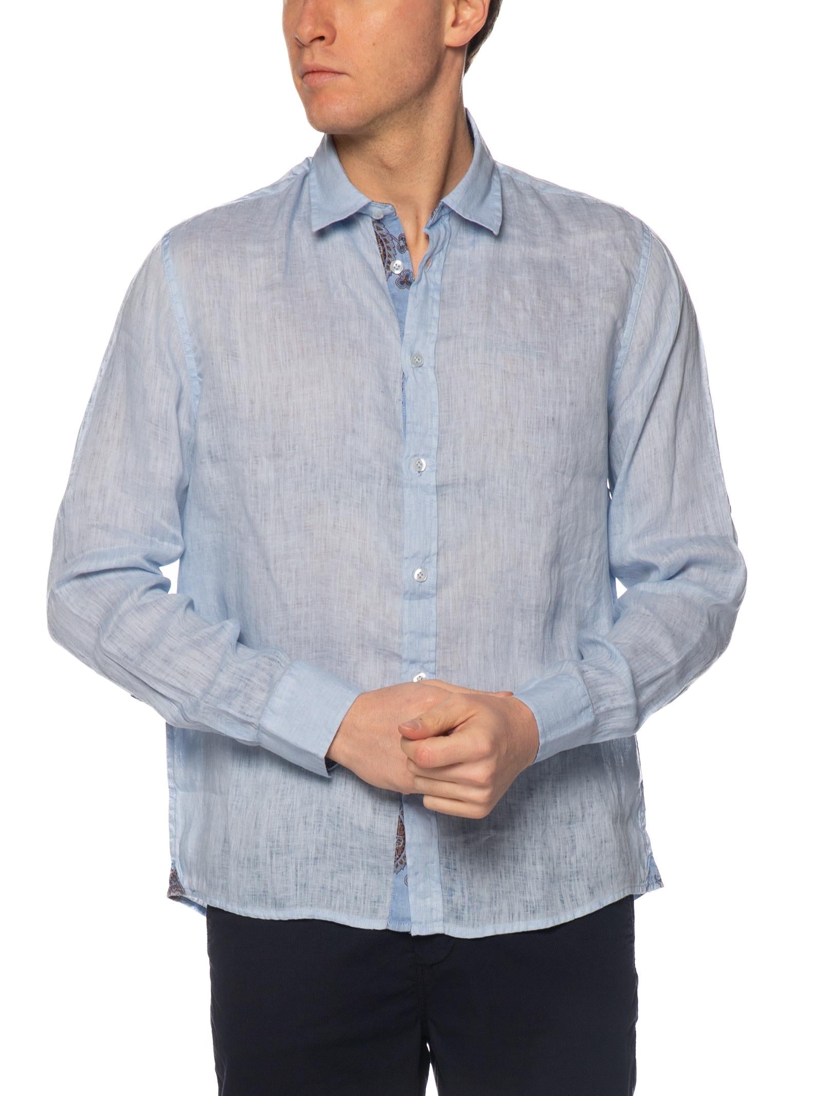 Camicia Seinse Celeste lino fiammato CE1091 CELESTE SEINSE 