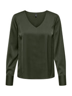 Blusa Only Mika Verde scollo a V 15361191 /Kambaba ONLY 