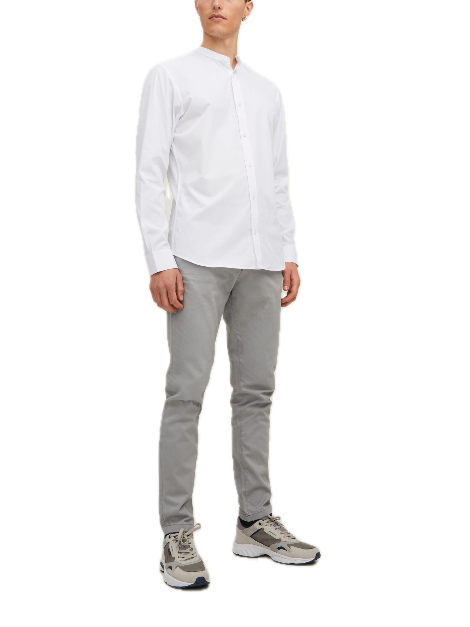 Camicia Jack & Jones Joe Bianco coreana 12205921 /White JACK & JONES 