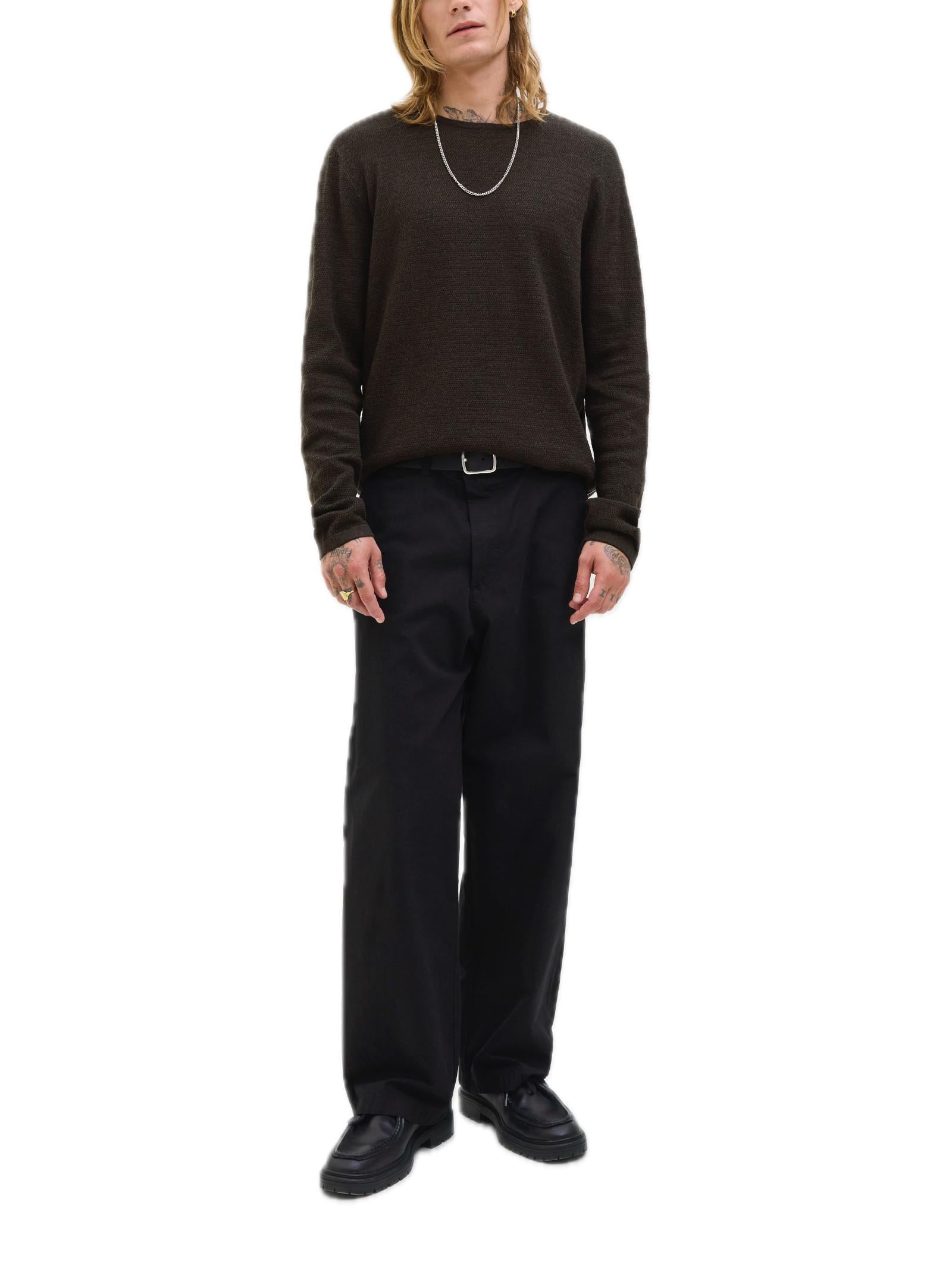 Maglia Jack & Jones George Marrone girocollo 12268279 /Delicioso JACK & JONES 