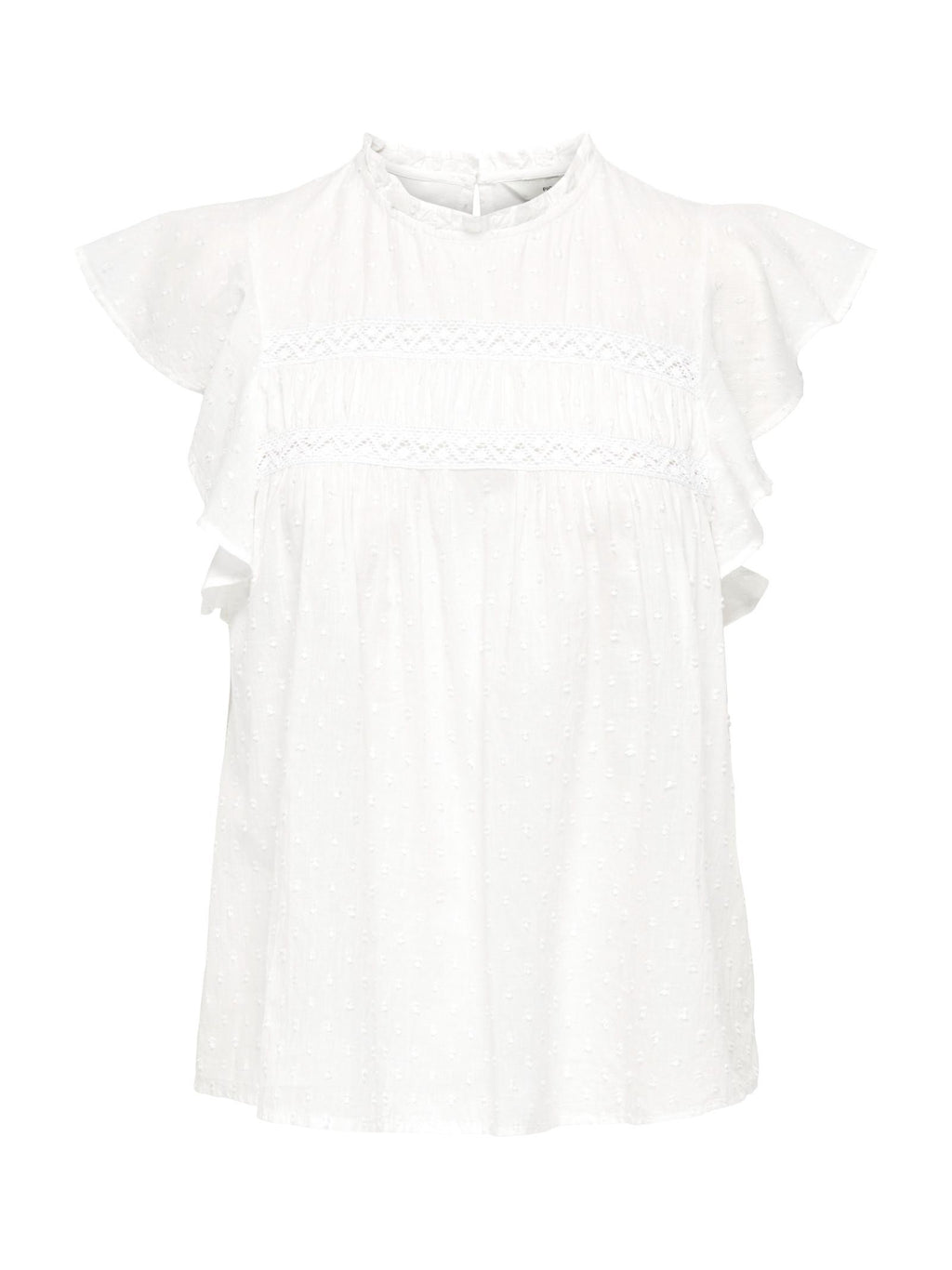 T-shirt Only Bianco Katti volant 15337637 /Cloud Dancer ONLY 